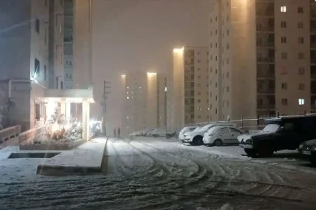 بارش برف در پردیس تهران